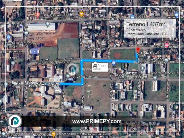 #1.T.109 - Terreno para Venta en Pedro Juan Caballero - PY-13 - 2